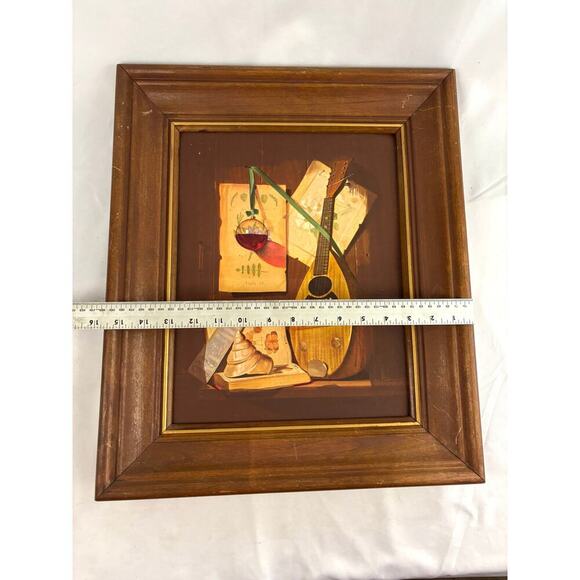 Musical Instrument F.H. Redelius Mid Century Framed Print 15.5"x18.5" - Picture 4 of 12